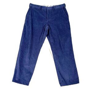 Lands' End Men's Corduroy Pants 37 Navy Blue STRETCH Waist